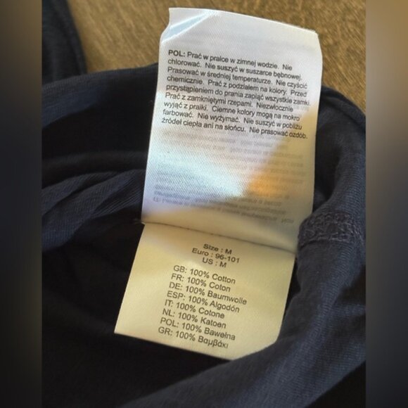 Bench Men's Navy with White Stitching Short Sleeve T-Shirt, Size Medium - Picture 4 of 6